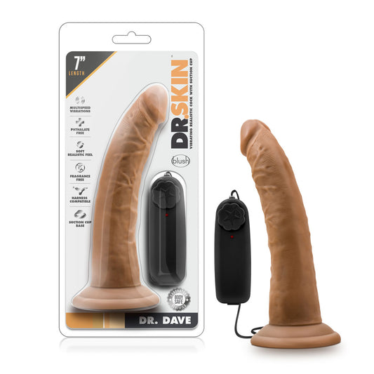 Dr. Skin - Dr. Dave - 7 Inch Vibrating Cock With Suction Cup