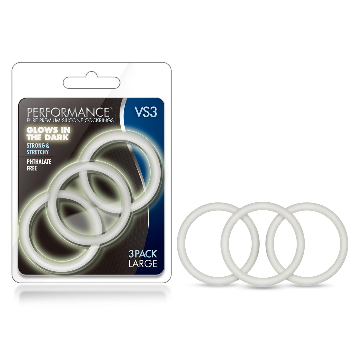 Performance - Vs3 Pure Premium Silicone Cockrings - Large