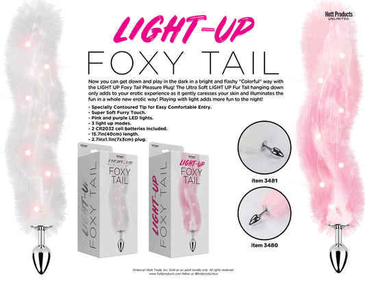 Foxy Tail - Light Up Faux Fur Butt Plug - Plug