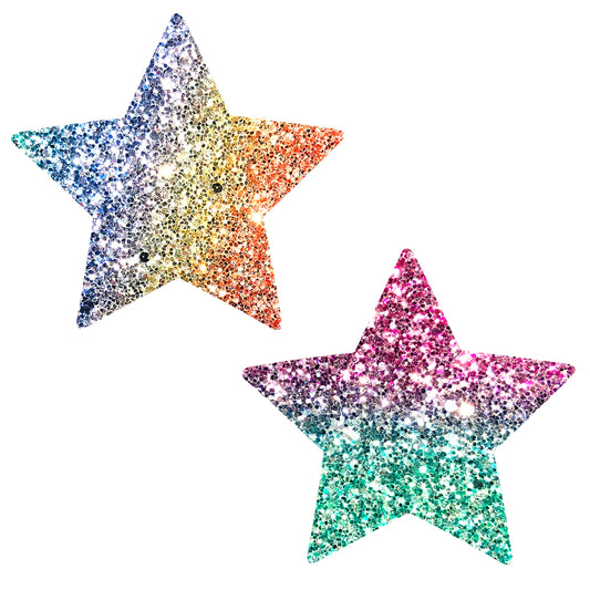 Super Sparkle Roc Kandi Chunky Rainbow Glitter Starry Nights Nipztix Pasties