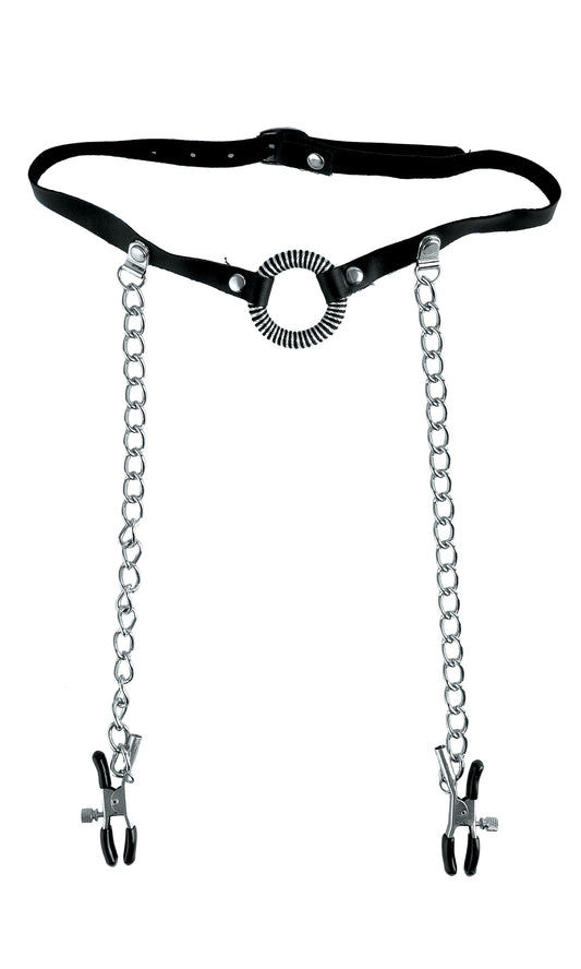 Fetish Fantasy Series O-Ring Gag & Nipple Clamps