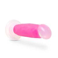 Neo Elite Glow in the Dark - Marquee - 8 Inch  Silicone Dual Density Dildo  - Neon Pink