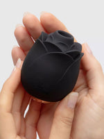 Fifty Shades of Grey Black Rose Silicone Clitoral Suction Stimulator - Black