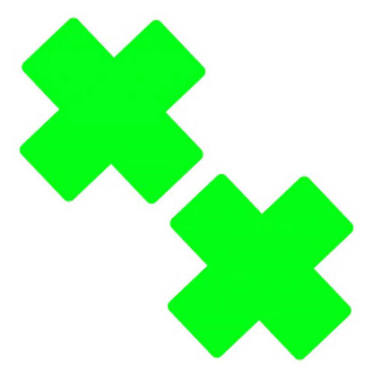 Neon Greeny Temperature Reactive X Factor Nipple  Cover Pasties