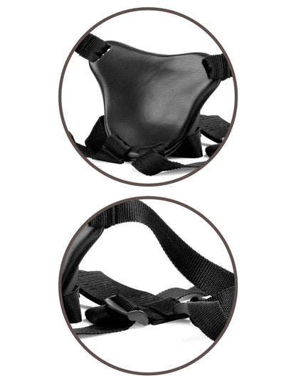 King Cock Elite Comfy Silicone Body Dock Kit -  Harness and 7 Inch Dildo - Tan