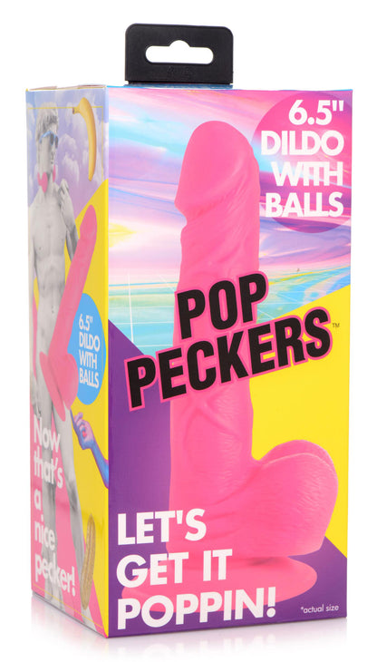 Pop Pecker Inch Dildo With Balls