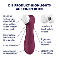 Satisfyer Pro 2 Generation 3 Connect App Liquid Air Technology - Wine Red