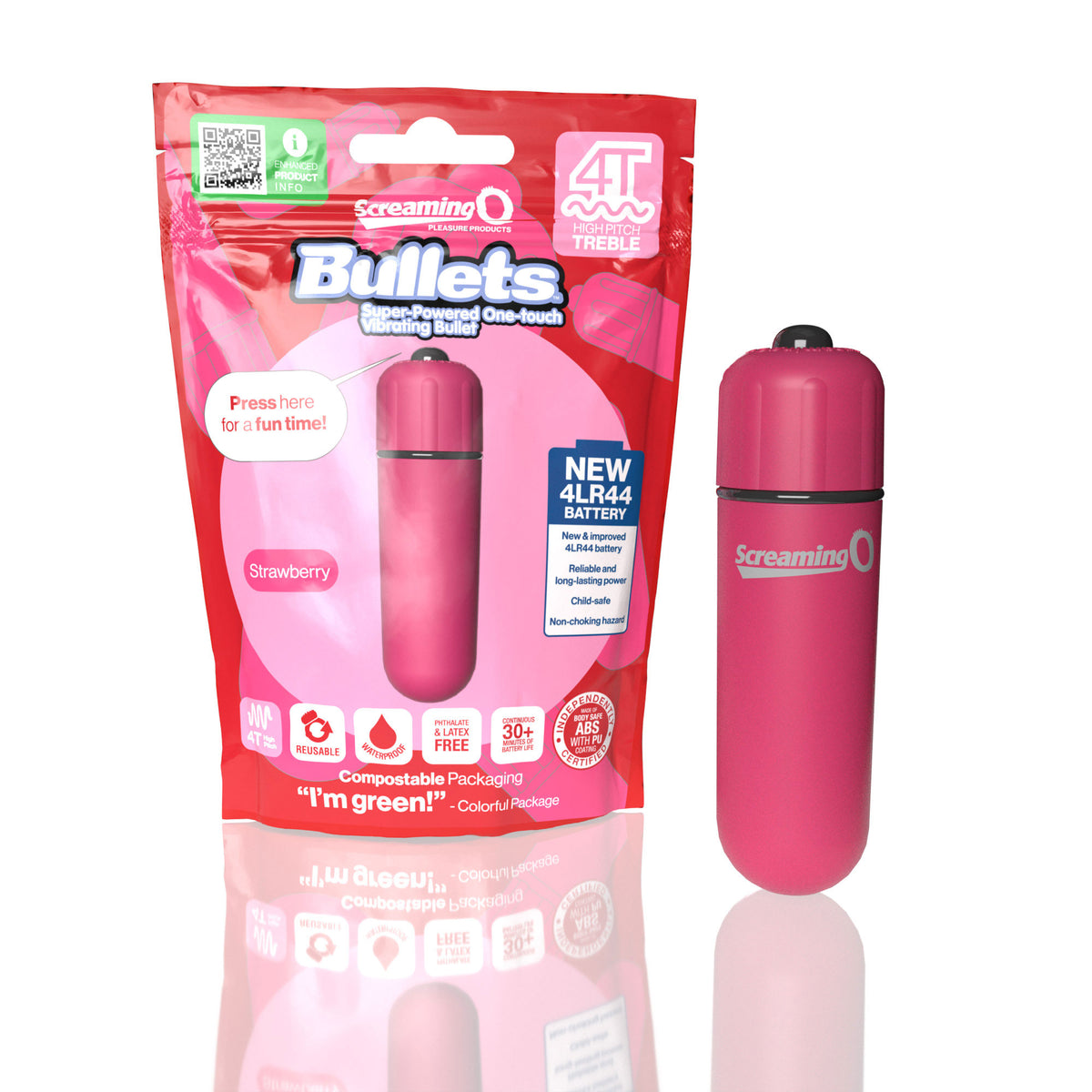 Screaming O 4t - Bullet - Super Powered One Touch Vibrating Bullet