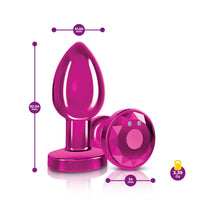 Cheeky Charms - Rechargeable Vibrating Metal Butt Plug With Remote Control