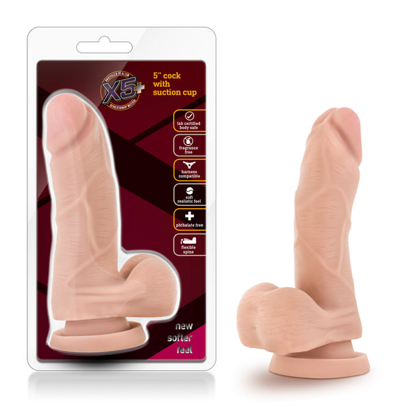 X5 5 Inch Cock With Suction Cup Dildo