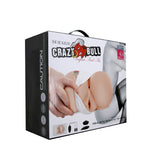 Crazy Bull the Realistic Skin-Like Texture Vagina and Anal Masturbator Vibration and Doubled Entrance