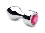 Hot Pink Gem Weighted Anal Plug