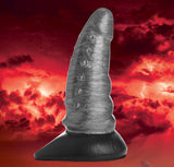 Beastly Tapered Bumpy Silicone Dildo - Silver