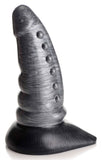 Beastly Tapered Bumpy Silicone Dildo - Silver