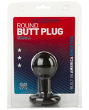 Round Butt Plug - - Black
