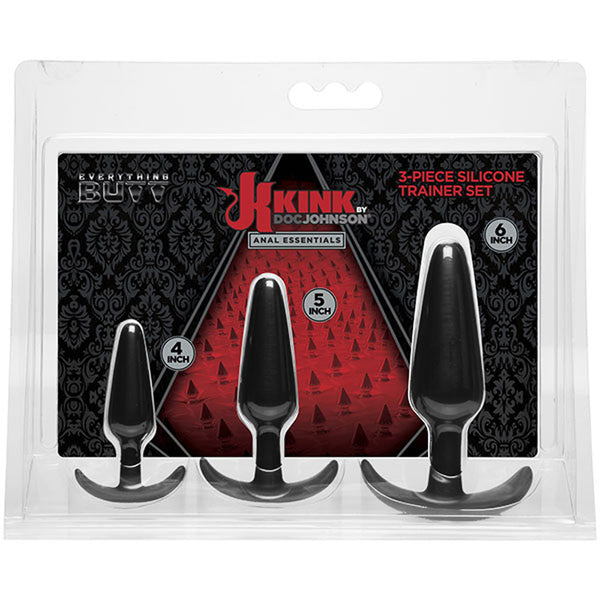 Anal Essentials 3-Piece Silicone Trainer Set - Black