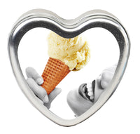 Edible Heart Candle - Vanilla - 4 Oz.