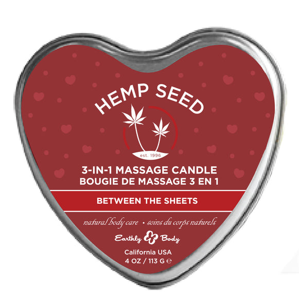 Hemp Seed 3-in-1 Massage Candle -  Between the Sheets - 4oz