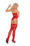 Lace Teddy and Stockings Set - One Size -