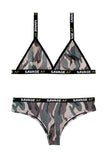 Savage Af Bralette and Cheeky Panty - Forest Camo