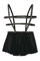 Boss Af Suspender Skater Skirt - Black