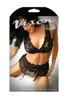 Bad Romance Lace Top, Skirt, and G-String - Size - Black