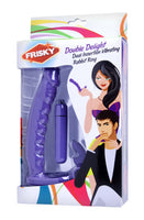 Double Delight Dual Insertion Vibrating  Rabbit Cock Ring