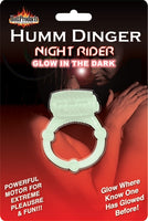 Humm Dinger Night Rider Glow-in-the-Dark Vibrating Penis Ring - Each