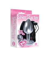 The 9's the Silver Starter Heart Bejeweled Stainless Steel Plug