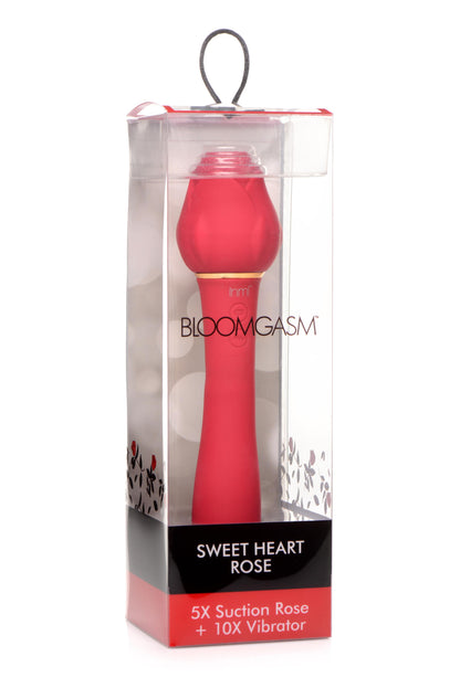 Bloomgasm - Sweet Heart Rose 5x Suction Rose and  10x Vibrator - Pink