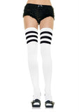 Athletic Ribbed Thigh Highs - One Size -