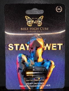 Mile High Cure Stay Wet Hemp Infused Sexual Enhancement for Her 24ct Display
