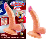 All American Mini Whoppers 4-Inch Curved Dong With Balls - Flesh
