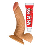 All American Whoppers 6.5-Inch Curved Dong With Balls Lube -Flesh