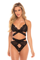 Cut Out Galloon Lace Bra Set