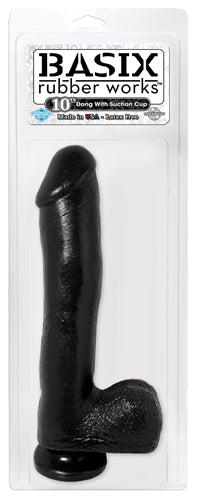 Basix Rubber Works - 10 Inch Dong With Suction Cup