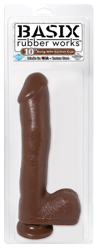 Basix Rubber Works - 10 Inch Dong With Suction Cup