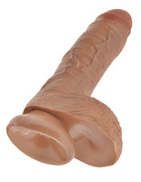 King Cock  8" Cock With Balls - Tan