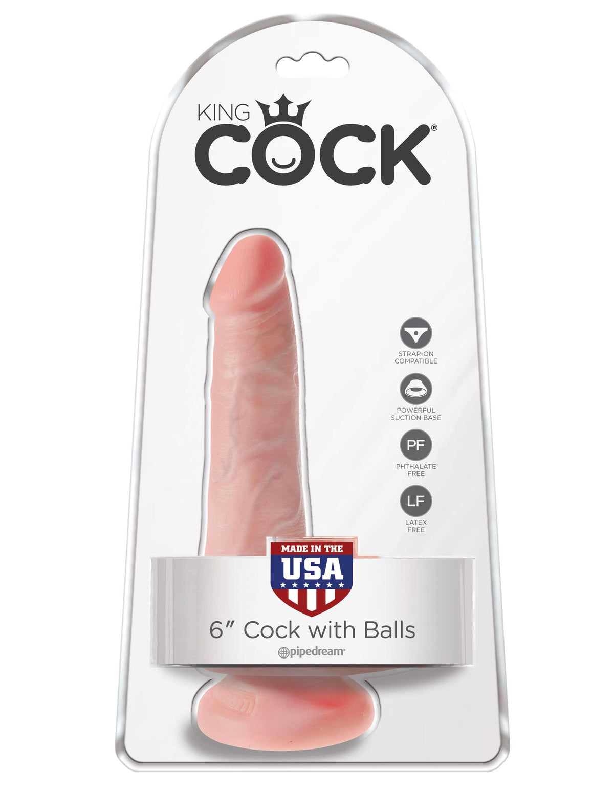 King Cock 6" Cock With Balls