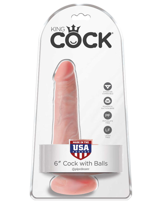 King Cock 6" Cock With Balls