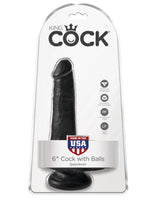 King Cock 6" Cock With Balls