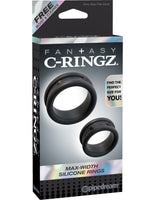 Fantasy C-Ringz Max Width Silicone Rings - Black