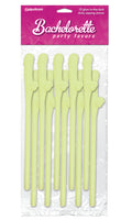 Bachelorette Party Favors - Dicky Sipping Straws - Glow-in-the-Dark - 10 Piece