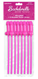Bachelorette Party Favors Bendable Pecker Straws  - 8 Count