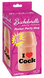 Bachelorette Party Favors Pecker Party Mug - I Love Cock!