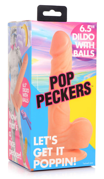 Pop Pecker Inch Dildo With Balls