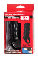 Sheath Sensations Enhancer Sex Sleeve - Black