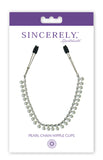 Sincerely Pearl Chain Nipple Clips