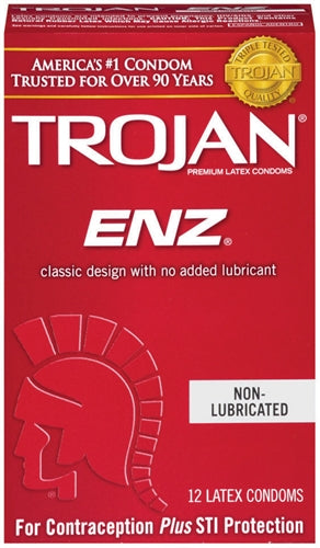 Trojan Enz Non-Lubricated Condoms - Pack