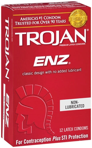 Trojan Enz Non-Lubricated Condoms - Pack